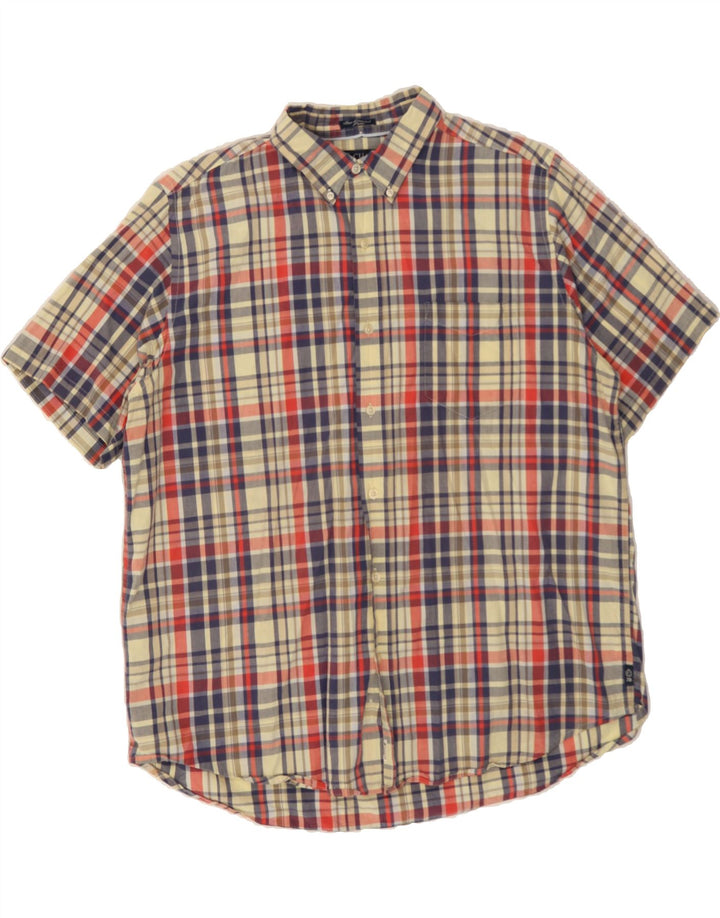 CHAPS Mens Short Sleeve Shirt XL Multicoloured Check Cotton Vintage Chaps and Second-Hand Chaps from Messina Hembry 