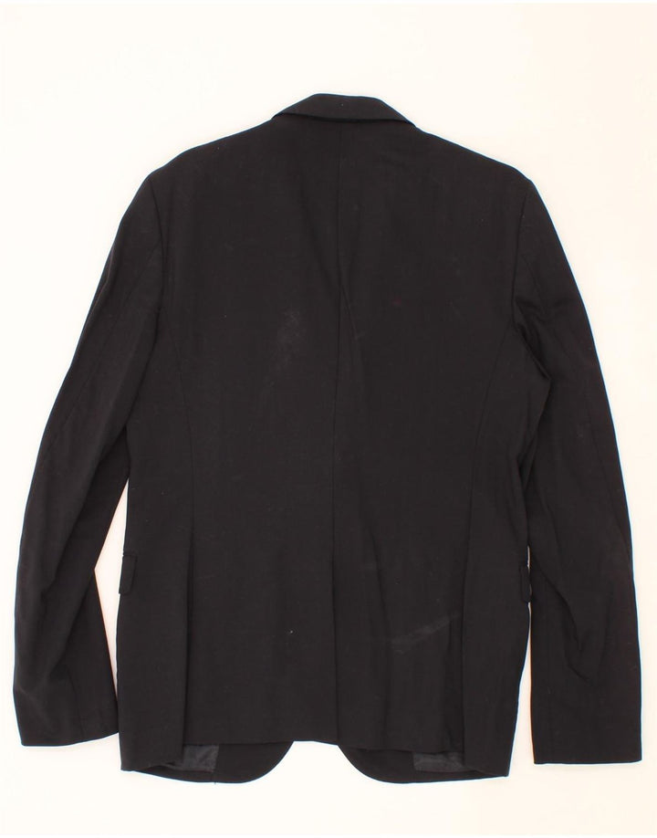 RICHMOND Mens 2 Button Blazer Jacket IT 50 Large Black Wool Vintage Richmond and Second-Hand Richmond from Messina Hembry 