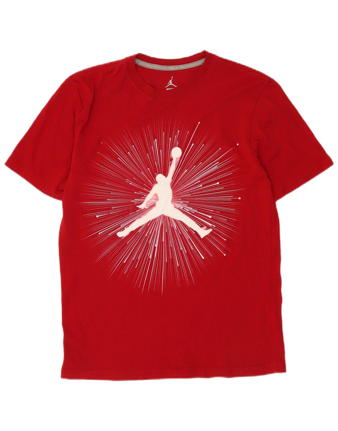 Męski T-shirt z grafiką Jordan, bawełniany, średni czerwony