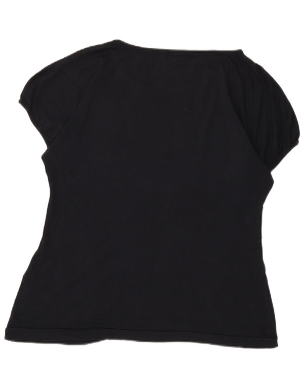 T-shirt damski North Sails Top UK 14, duży, czarny, bawełniany