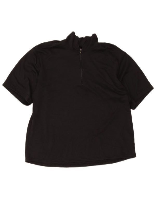 Damski T-shirt Patagonia z zamkiem błyskawicznym, UK 14, średni czarny poliester