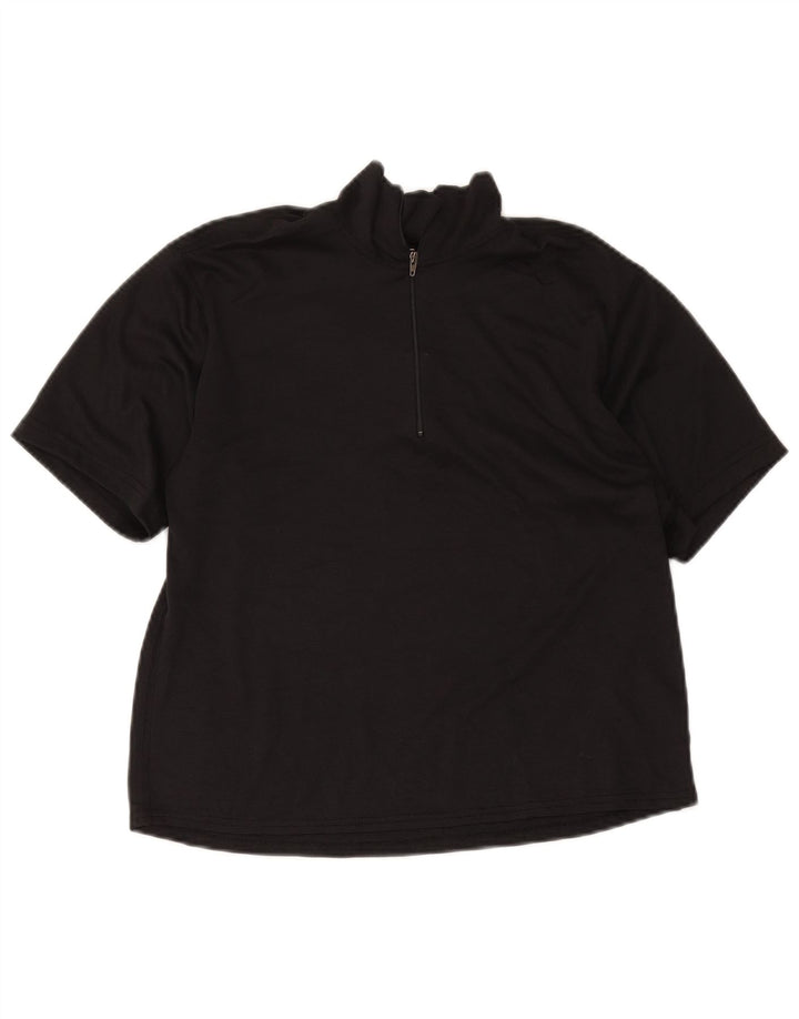 Damski T-shirt Patagonia z zamkiem błyskawicznym, UK 14, średni czarny poliester