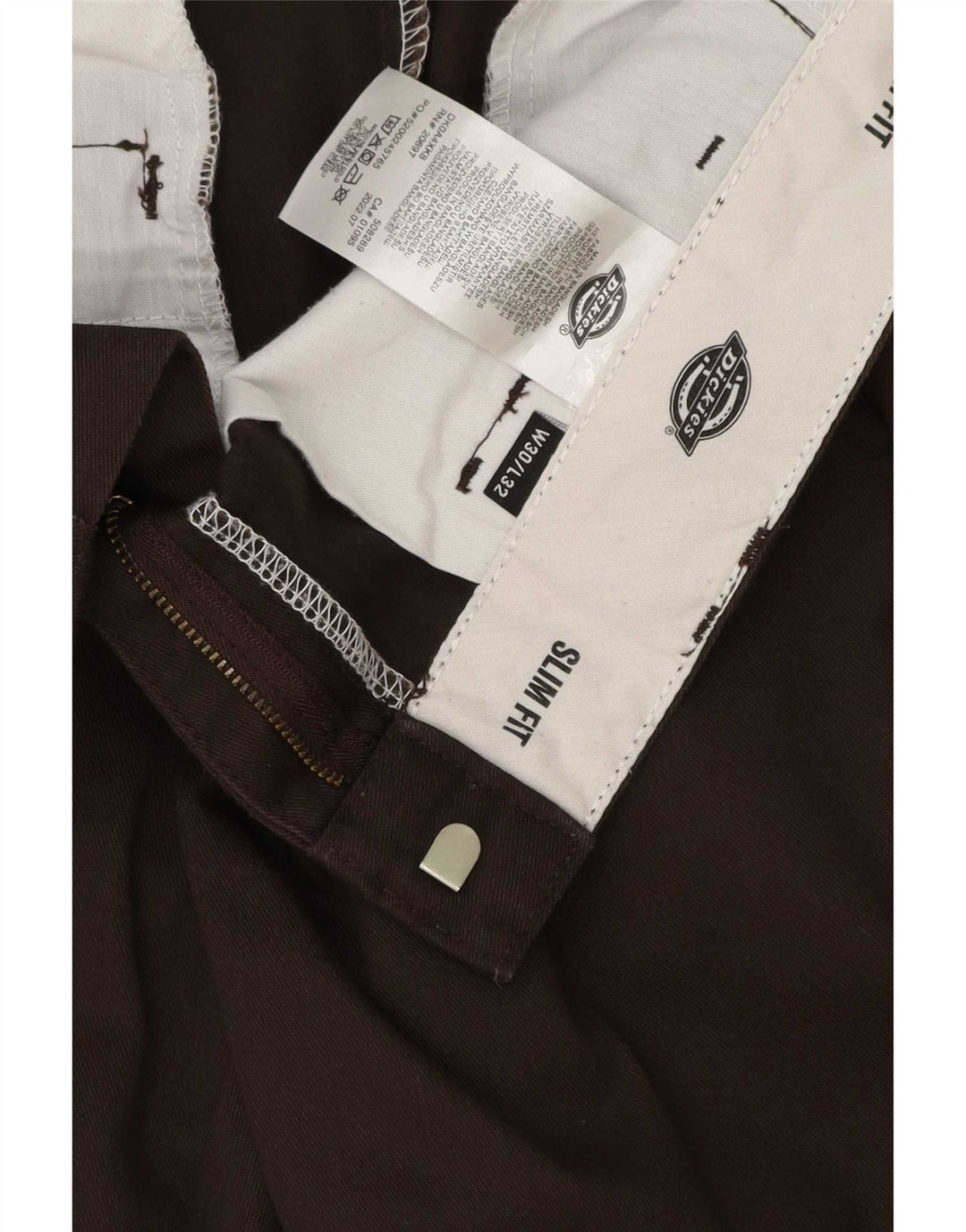 Męskie spodnie chino Dickies Slim Fit W30 L32 Brązowy poliester