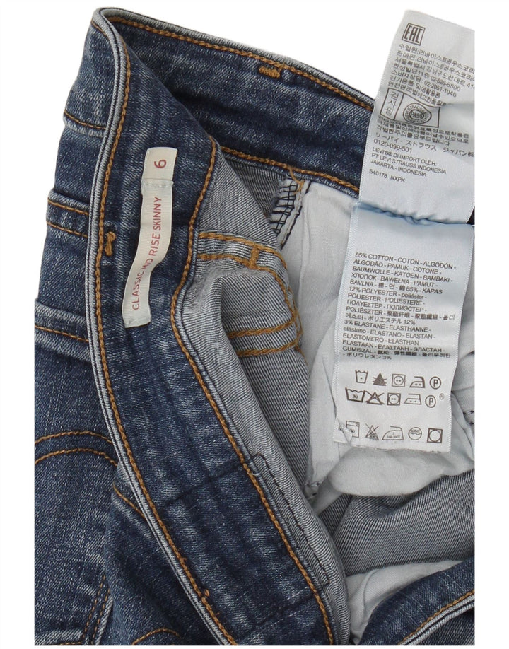 LEVI'S Damskie klasyczne jeansy Skinny Capri ze średnim stanem US 6 Medium W26 L14 Niebieskie