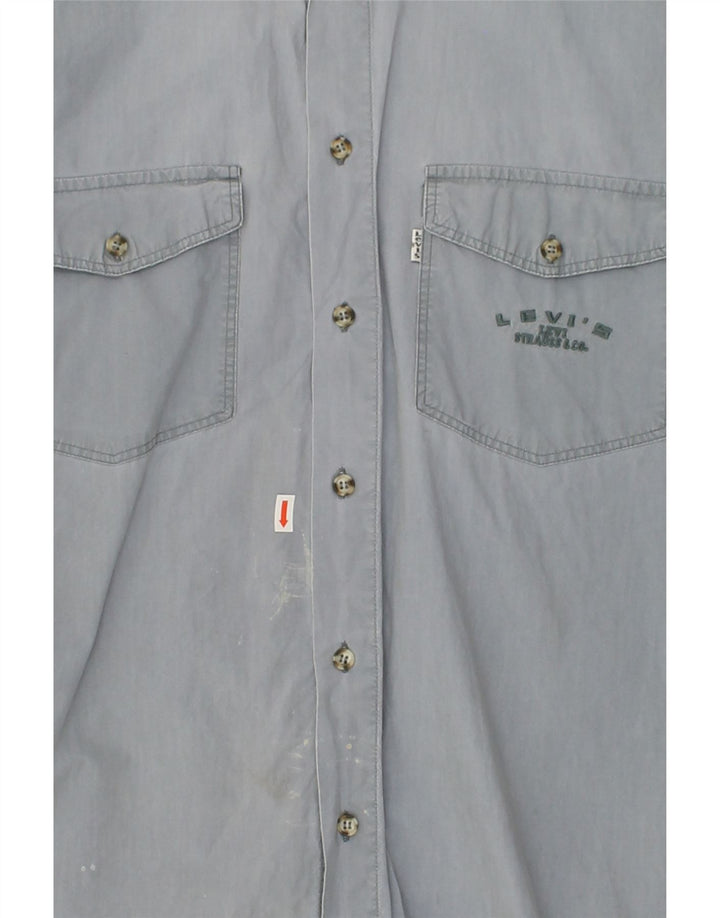 LEVI'S Mens Shirt Large Blue Vintage Levi's and Second-Hand Levi's from Messina Hembry 