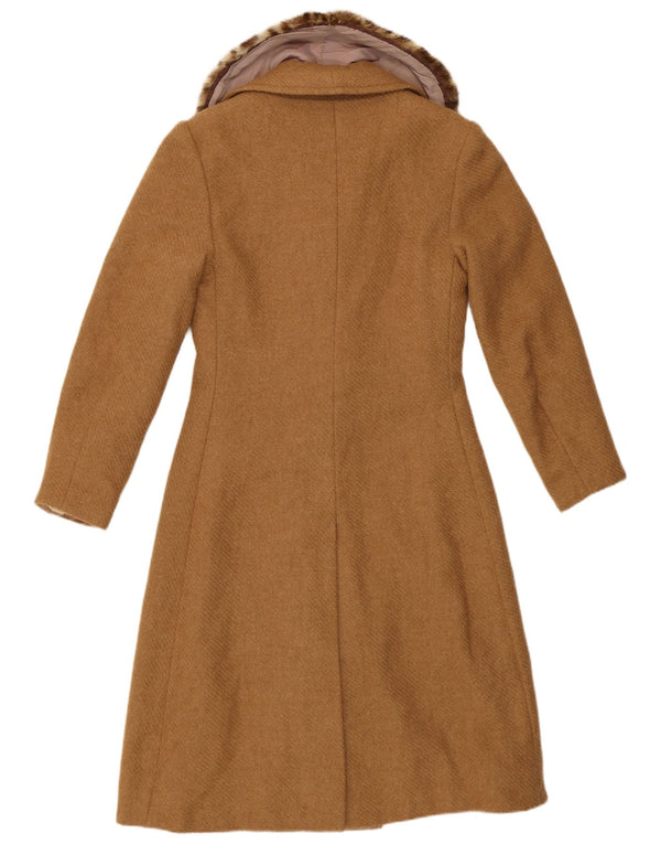 Vintage Womens Overcoat UK 10 Small Brown