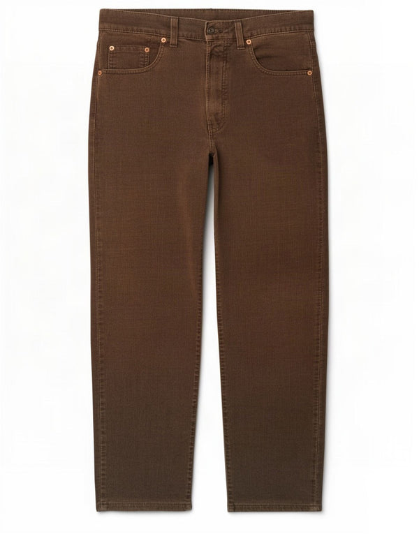 Levi's Mens 551 Straight Corduroy Trousers W31 L30 Brown Cotton