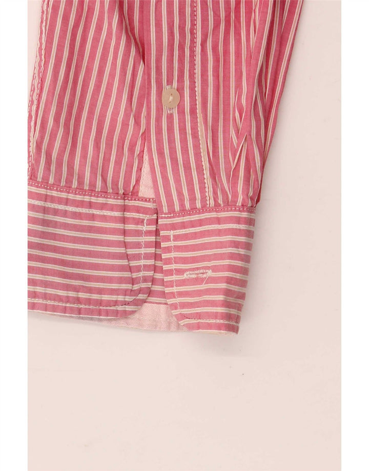Koszula męska Scotch & Soda, duża, różowa, bawełniana w prążki