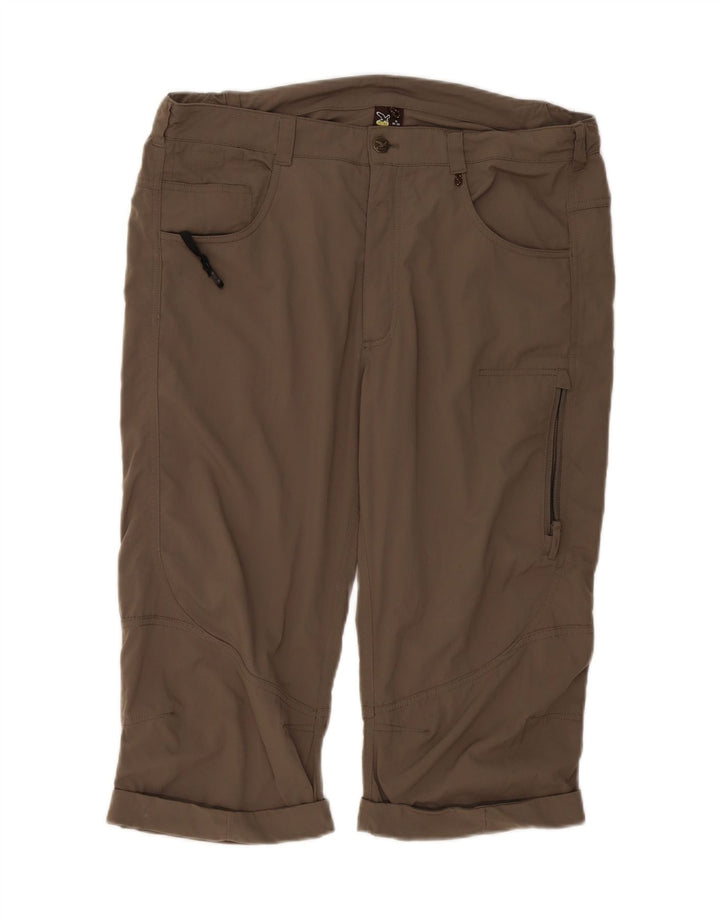 SALEWA Womens Cargo Bermuda Shorts XL W38 Khaki Polyamide