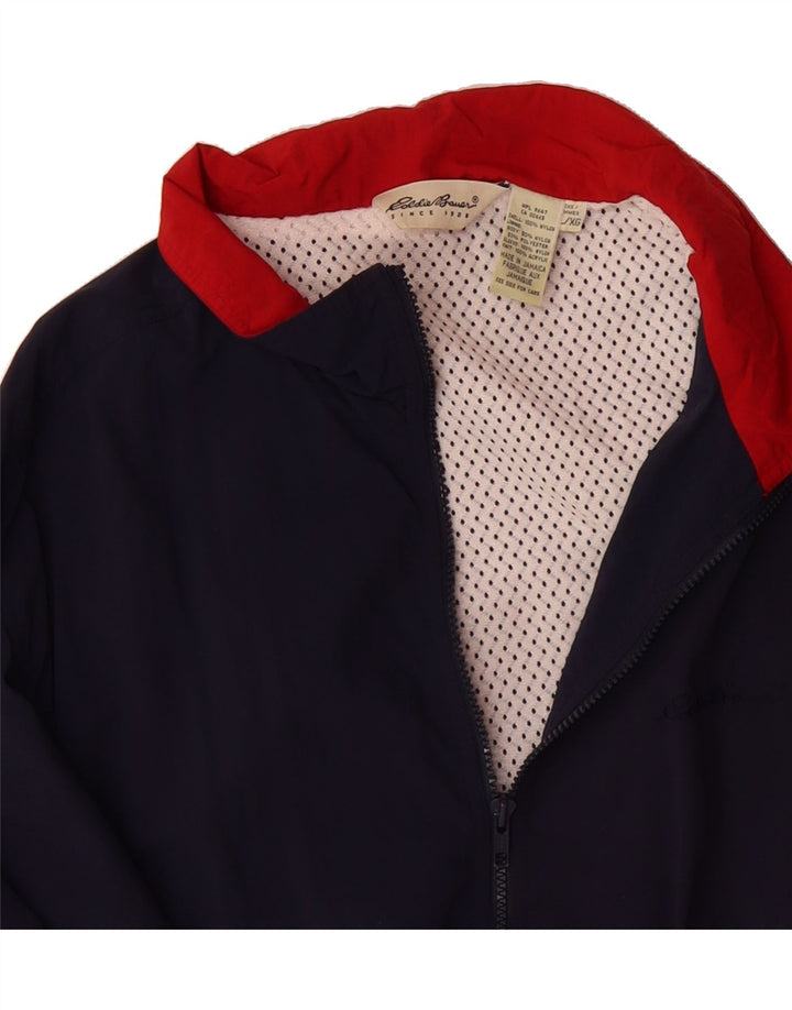 EDDIE BAUER Mens Bomber Jacket UK 42 XL Navy Blue Nylon Vintage Eddie Bauer and Second-Hand Eddie Bauer from Messina Hembry 