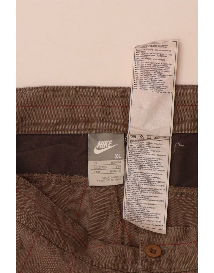 Męskie spodenki cargo Nike XL W38, bawełniana szara krata
