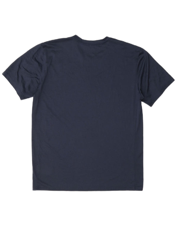 Nike Mens Dri Fit T-Shirt Top Large Navy Blue Polyester