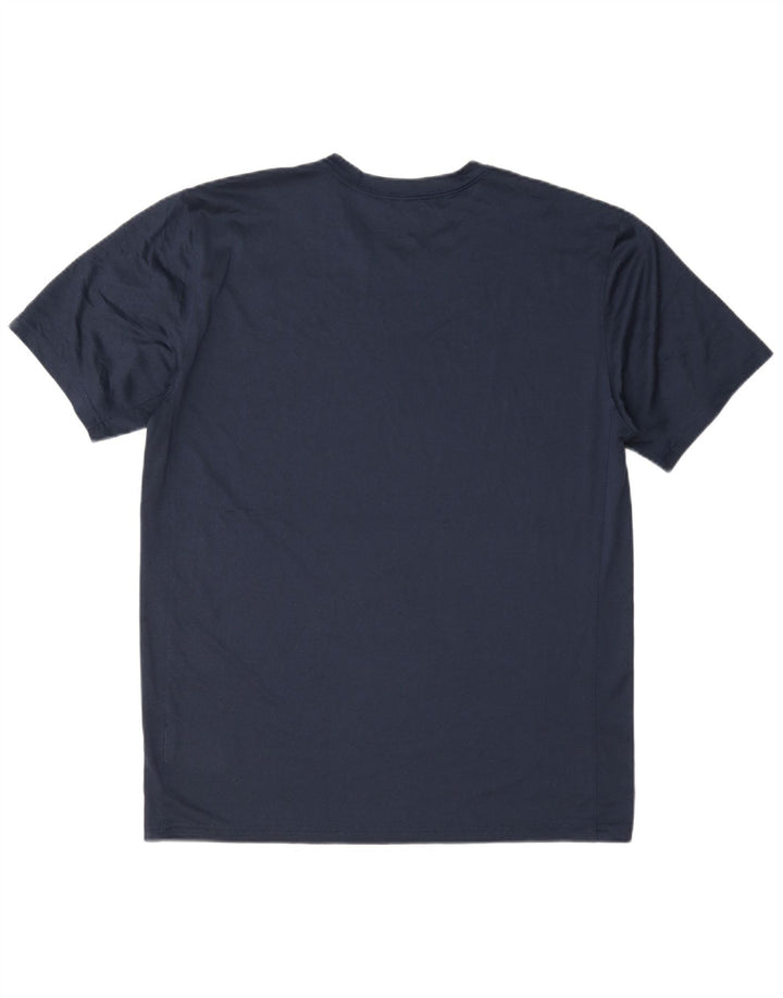 Męski T-shirt Nike Dri Fit, duży, granatowy, poliester