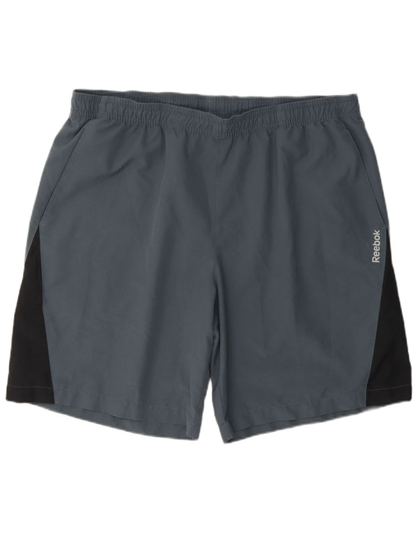 Męskie spodenki sportowe Reebok Speedwick XL, niebieski, poliester z blokami kolorów