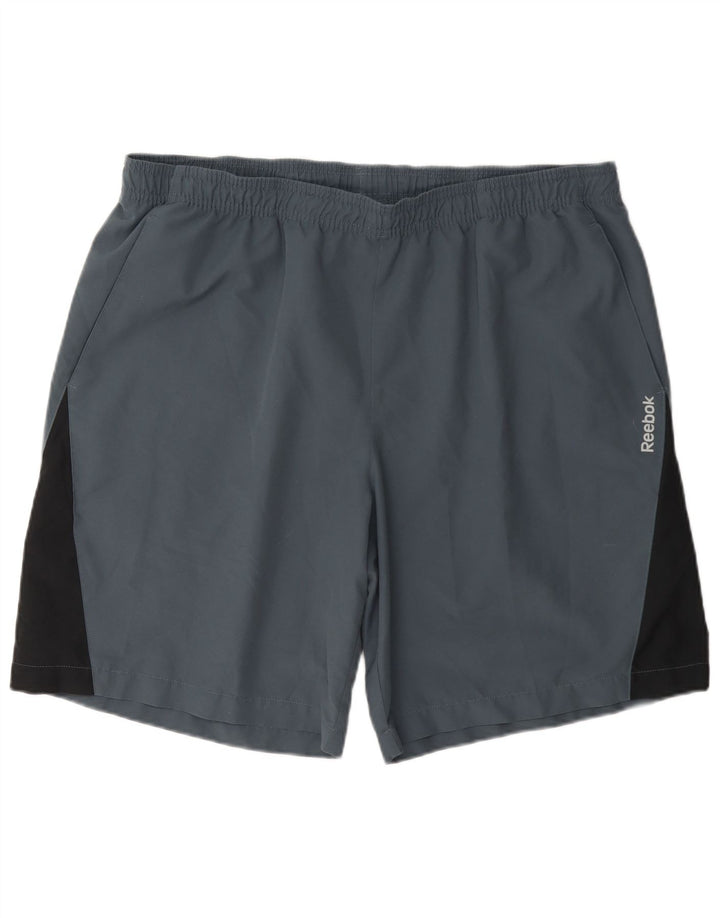 Męskie spodenki sportowe Reebok Speedwick XL, niebieski, poliester z blokami kolorów