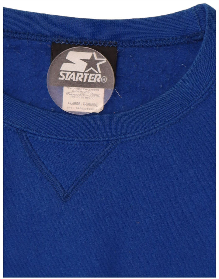 STARTER Mens Sweatshirt Jumper XL Blue Cotton