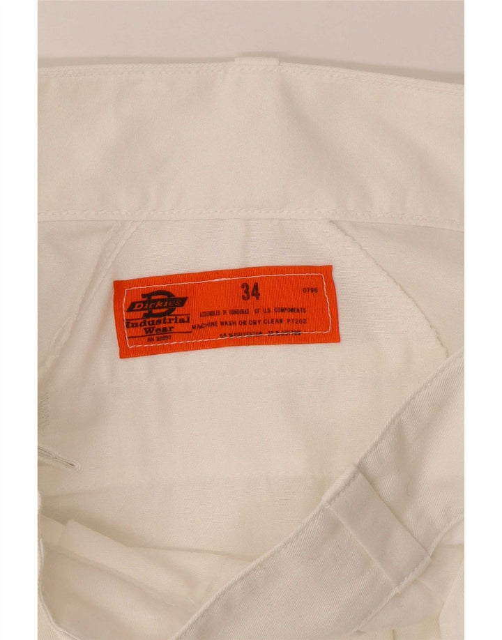 Męskie proste spodnie chino Dickies W34 L28 Biały poliester