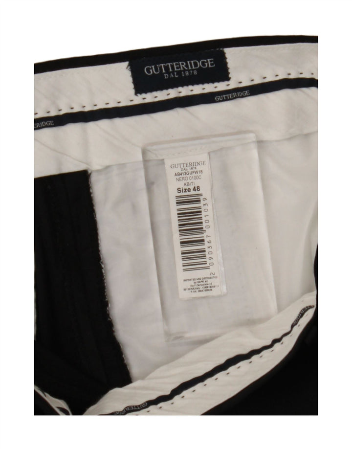 Męskie spodnie garniturowe Gutteridge IT 48 Medium W32 L29 Czarny poliester