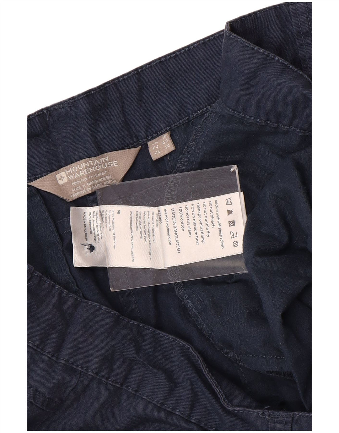 Spodenki damskie MOUNTAIN WAREHOUSE UK 18 XL W40 Granatowe, bawełniane