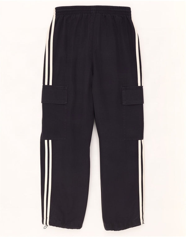 Męskie spodnie cargo Adidas o luźnym kroju, średnie W32 L27, czarne, bawełniane
