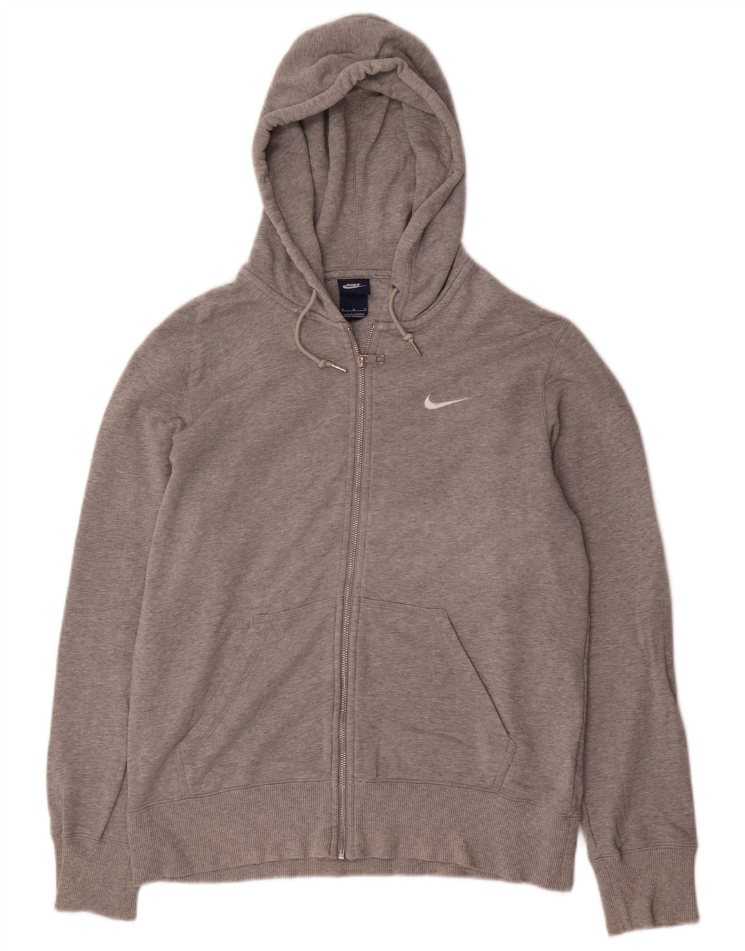 Męski sweter z kapturem i zamkiem błyskawicznym Nike, średnioszary, bawełniany