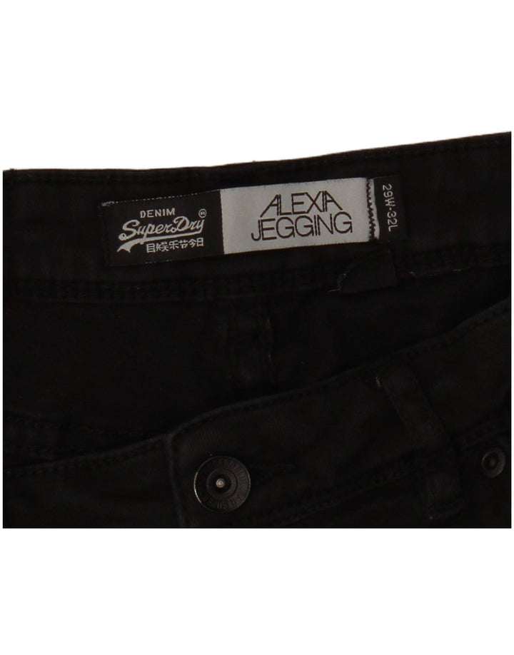 SUPERDRY Męskie dżinsy Alexia Jegging W29 L32 Czarne