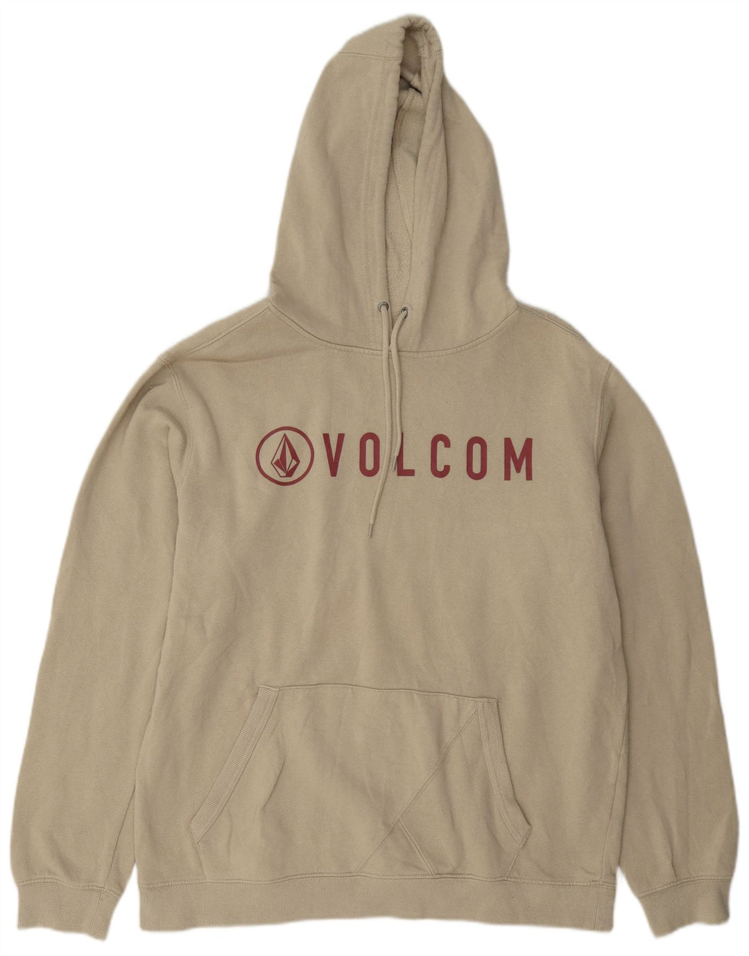 Męski sweter z kapturem Volcom, duży, beżowy, bawełniany
