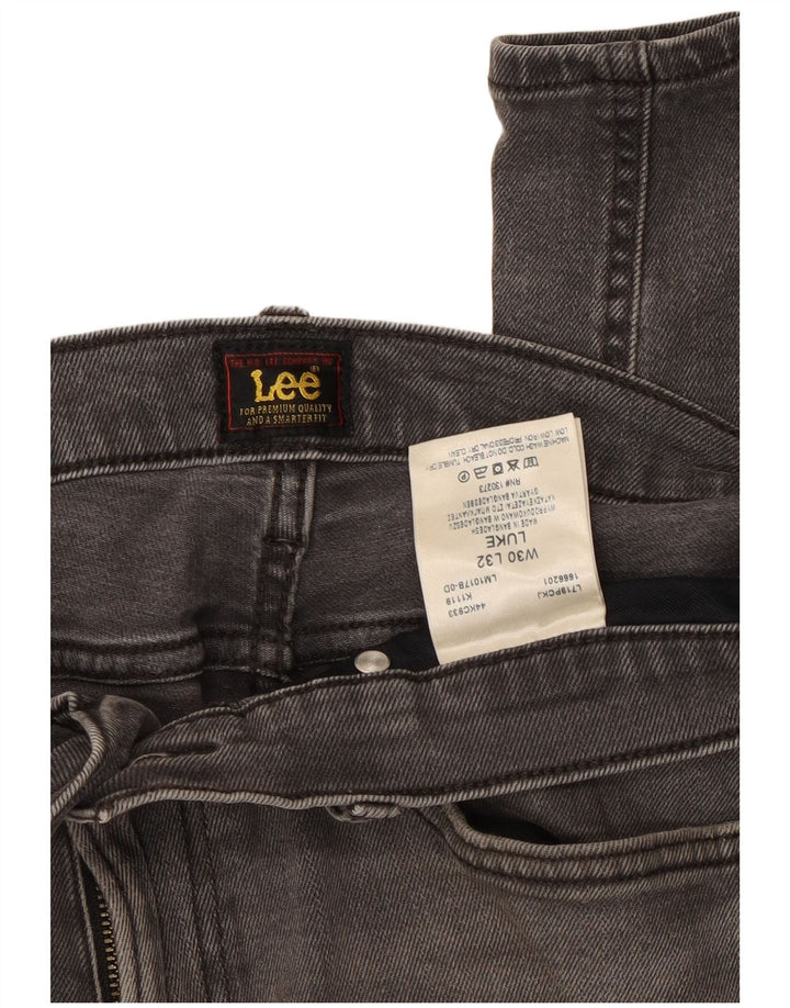 Lee Męskie Luke Slim Jeans W30 L32 Szara bawełna