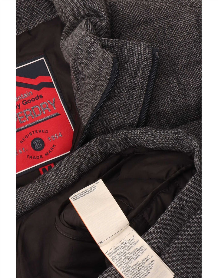 Męska ocieplana kurtka Superdry UK 38, średnioszary poliester