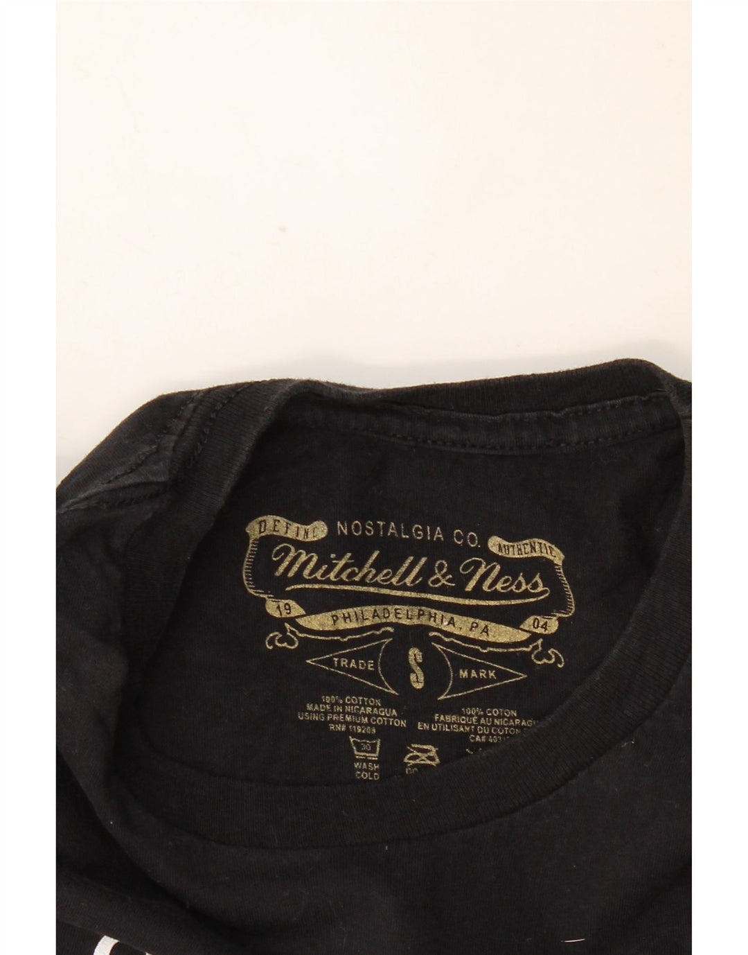 MITCHELL & NESS Męski T-shirt z grafiką Los Angeles Lakers, mały, czarny