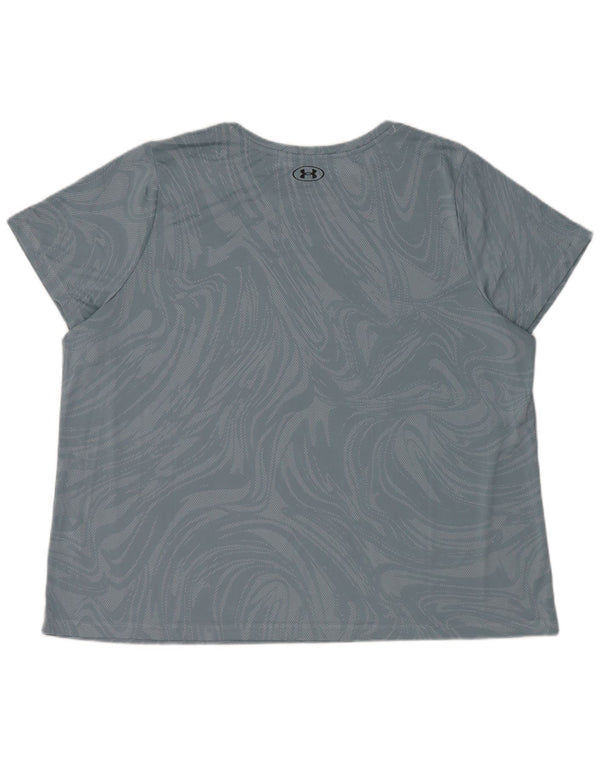 Damska koszulka Under Armour Top 2XL Niebieski geometryczny poliester