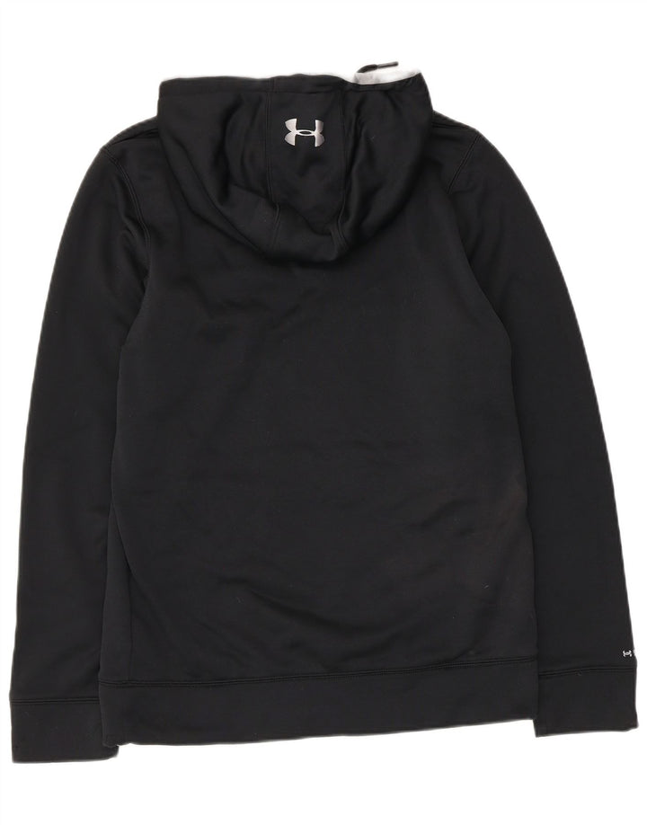 Męski sweter z kapturem i grafiką UNDER ARMOUR, mały, czarny, poliestrowy