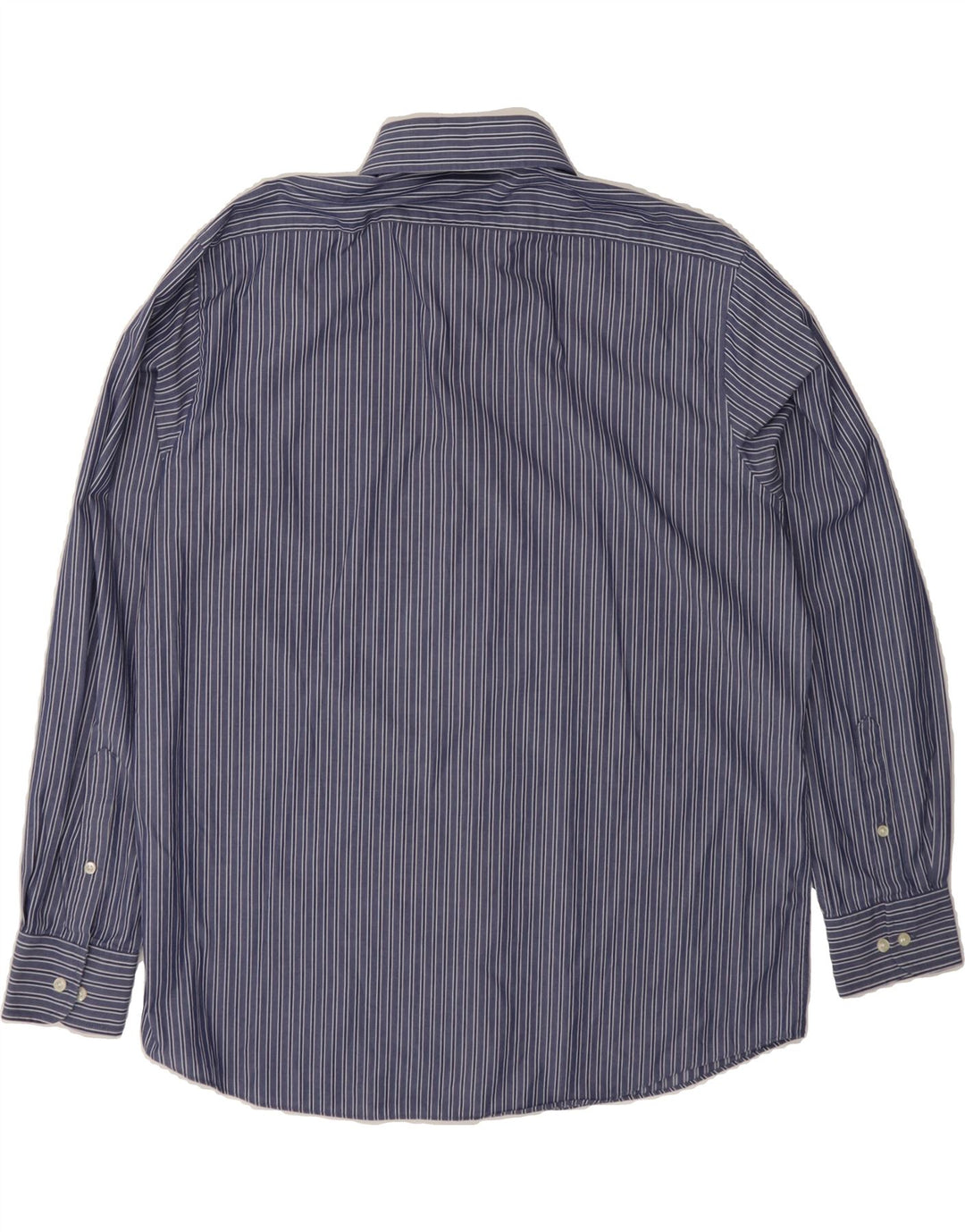 CHAPS Mens Shirt Size 17 XL Blue Striped Cotton Vintage Chaps and Second-Hand Chaps from Messina Hembry 