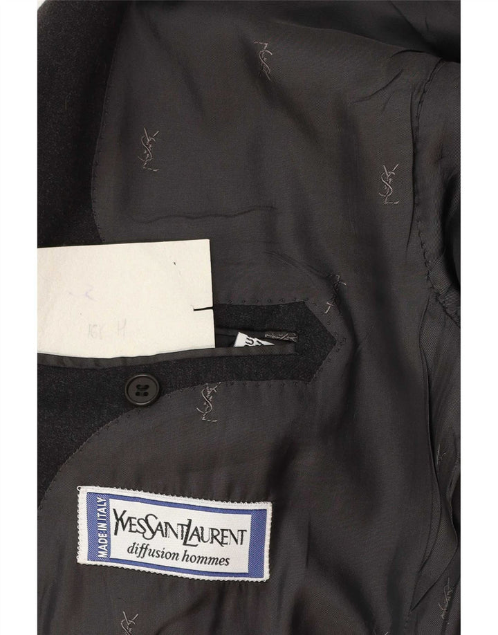 Męska marynarka zapinana na 2 guziki Yves Saint Laurent IT 56 3XL Szara wełniana klasyczna