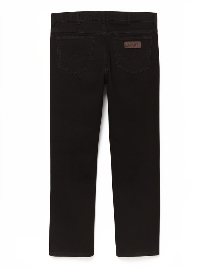 Damskie jeansy Wrangler Texas Straight W36 L30 Czarne bawełniane