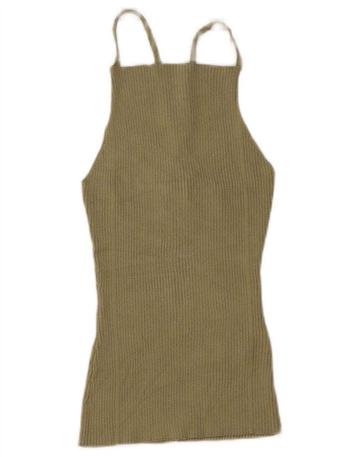Damski top na ramiączkach Zara UK 12 Medium Khaki, wiskoza