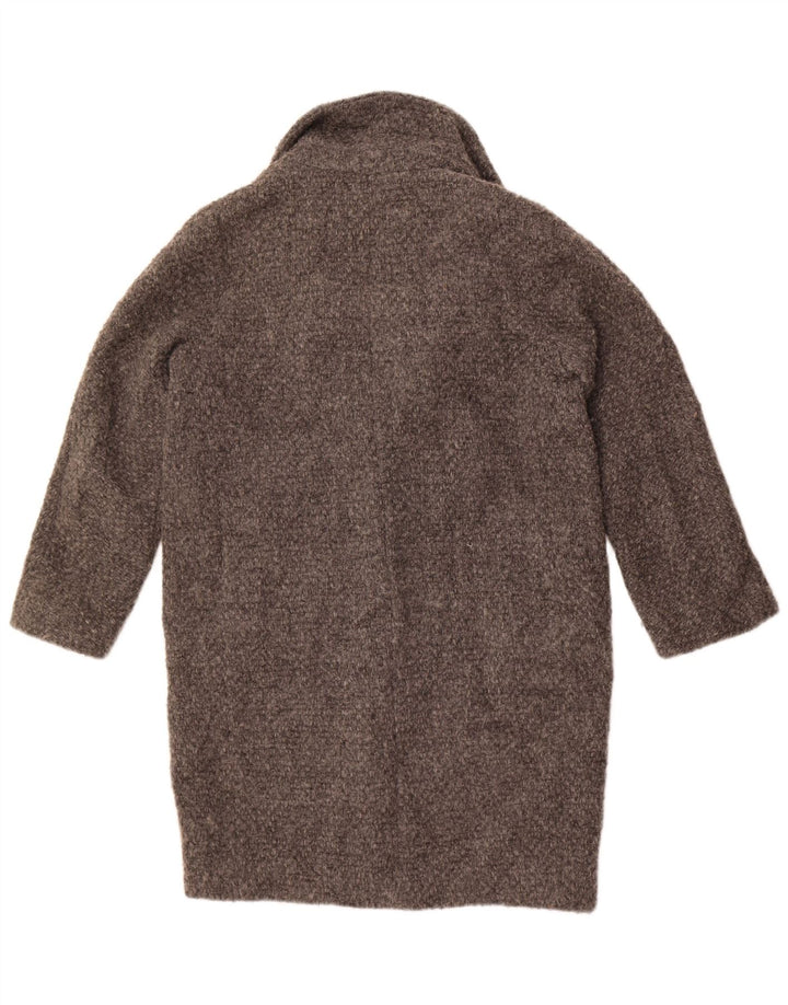 Damski płaszcz oversize Massimo Dutti UK 10 Small, szara wełna