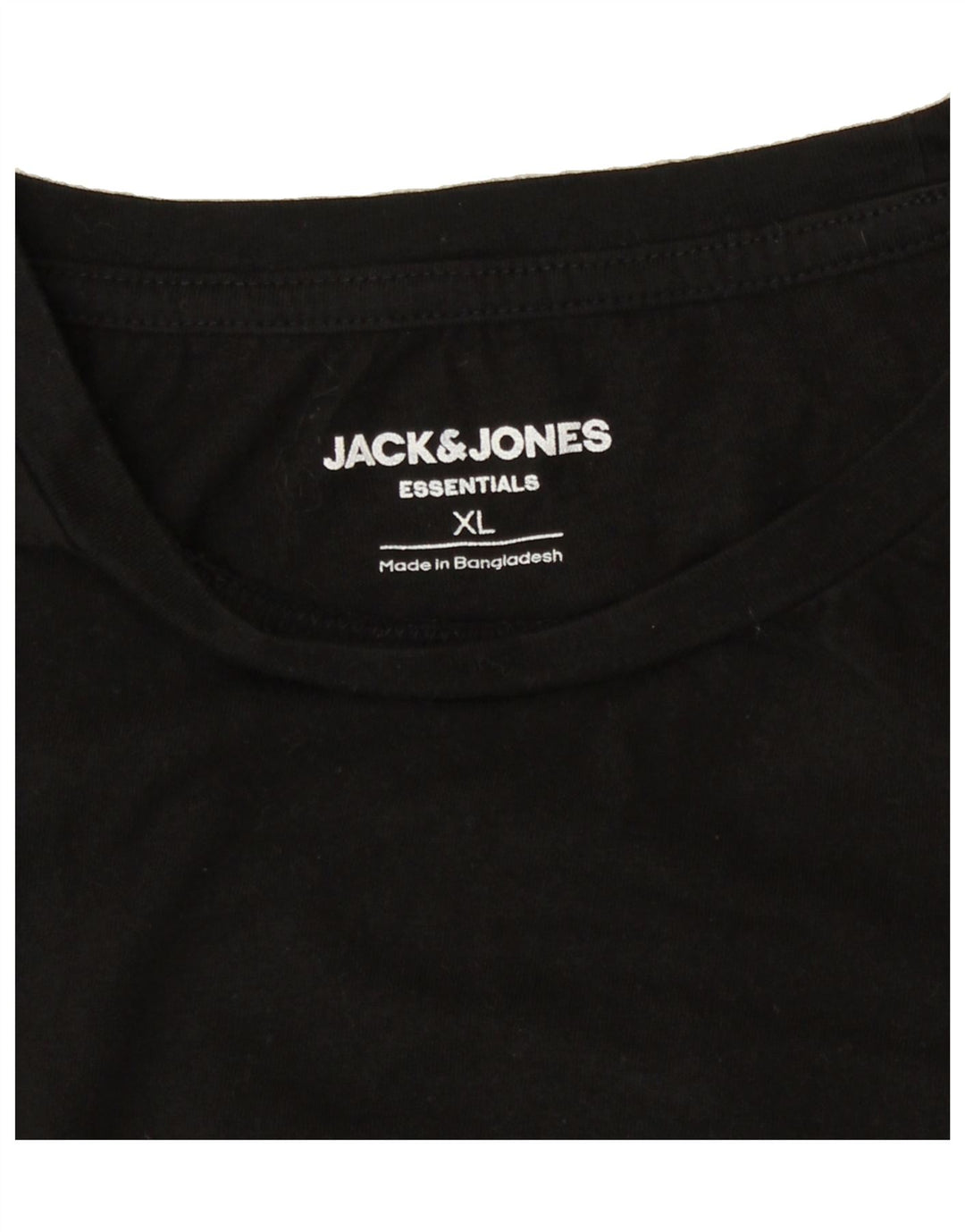 JACK & JONES Mens T-Shirt Top XL Black Cotton Vintage Jack & Jones and Second-Hand Jack & Jones from Messina Hembry 