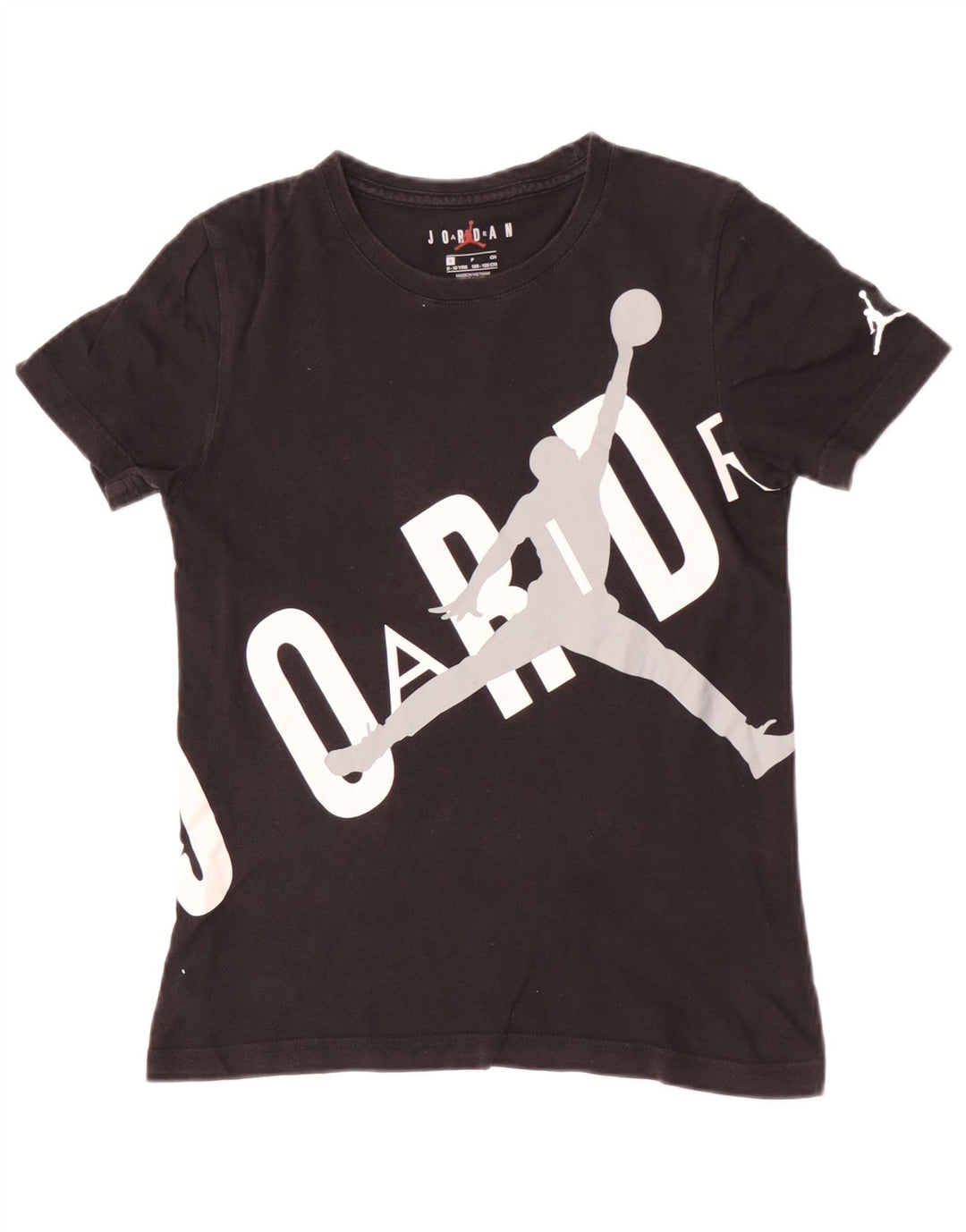 Chłopięcy T-shirt z grafiką Jordan, 8-9 lat, mały, czarny