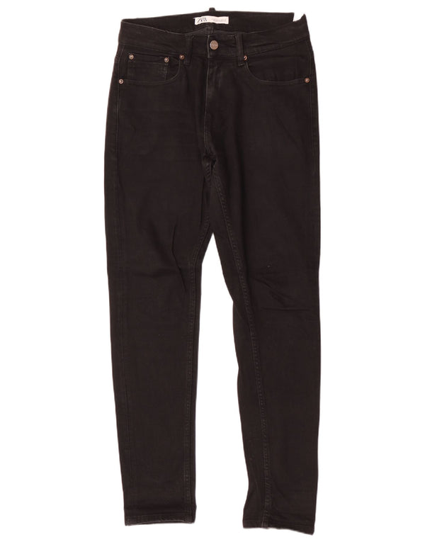 Męskie jeansy obcisłe Zara EU 38 Small W30 L31 Czarne bawełniane