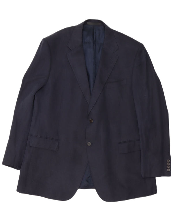 Marks & Spencer Męska marynarka zapinana na 2 guziki, UK 46 XL, granatowo-jedwabna