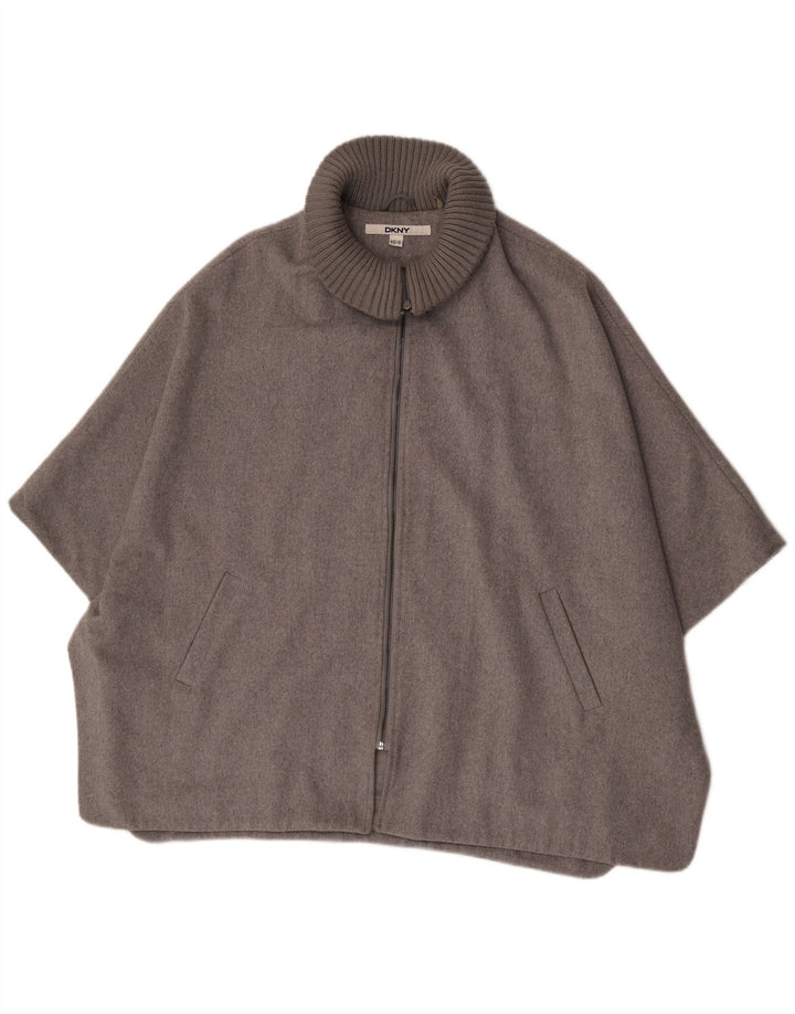 Dkny damski płaszcz pelerynowy UK 6 XS szara wełna