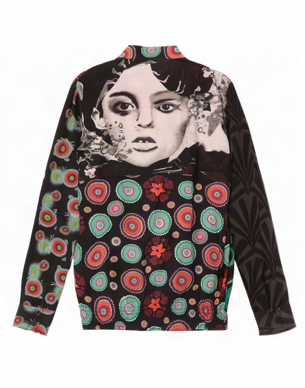 Damska bluzka koszulowa Desigual w abstrakcyjny wzór UK 18 XL, wielokolorowa