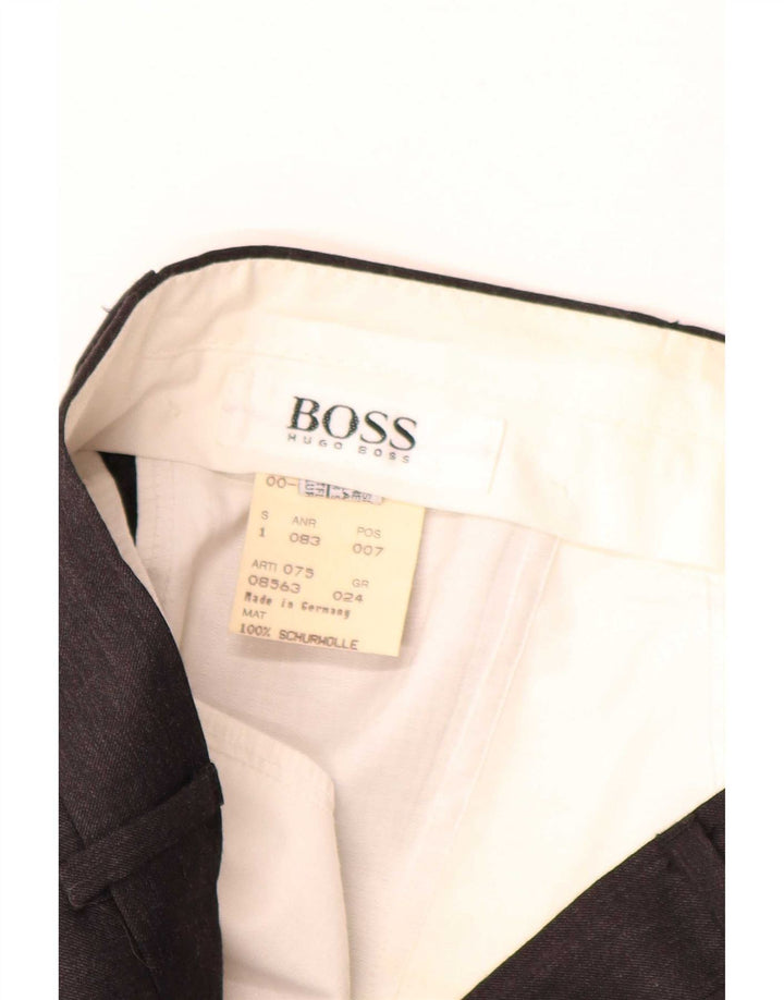 Męskie spodnie garniturowe Hugo Boss W34 L30 Czarna wełna