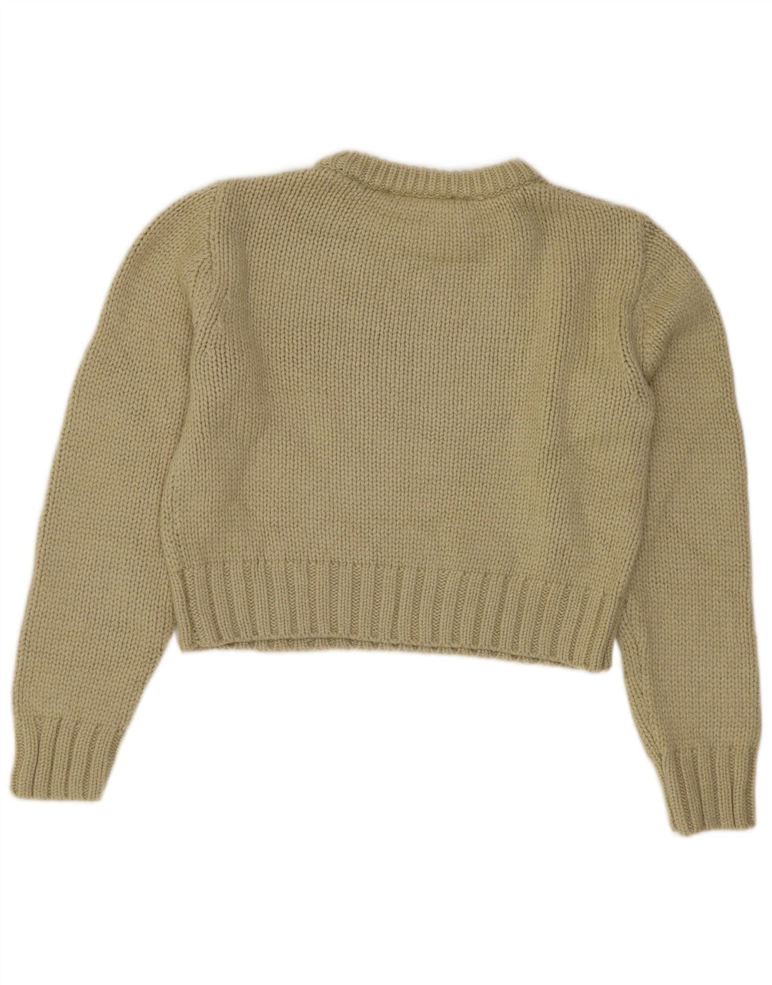 Damski sweter ZARA z dekoltem w łódkę, UK 14, średni zielony poliester