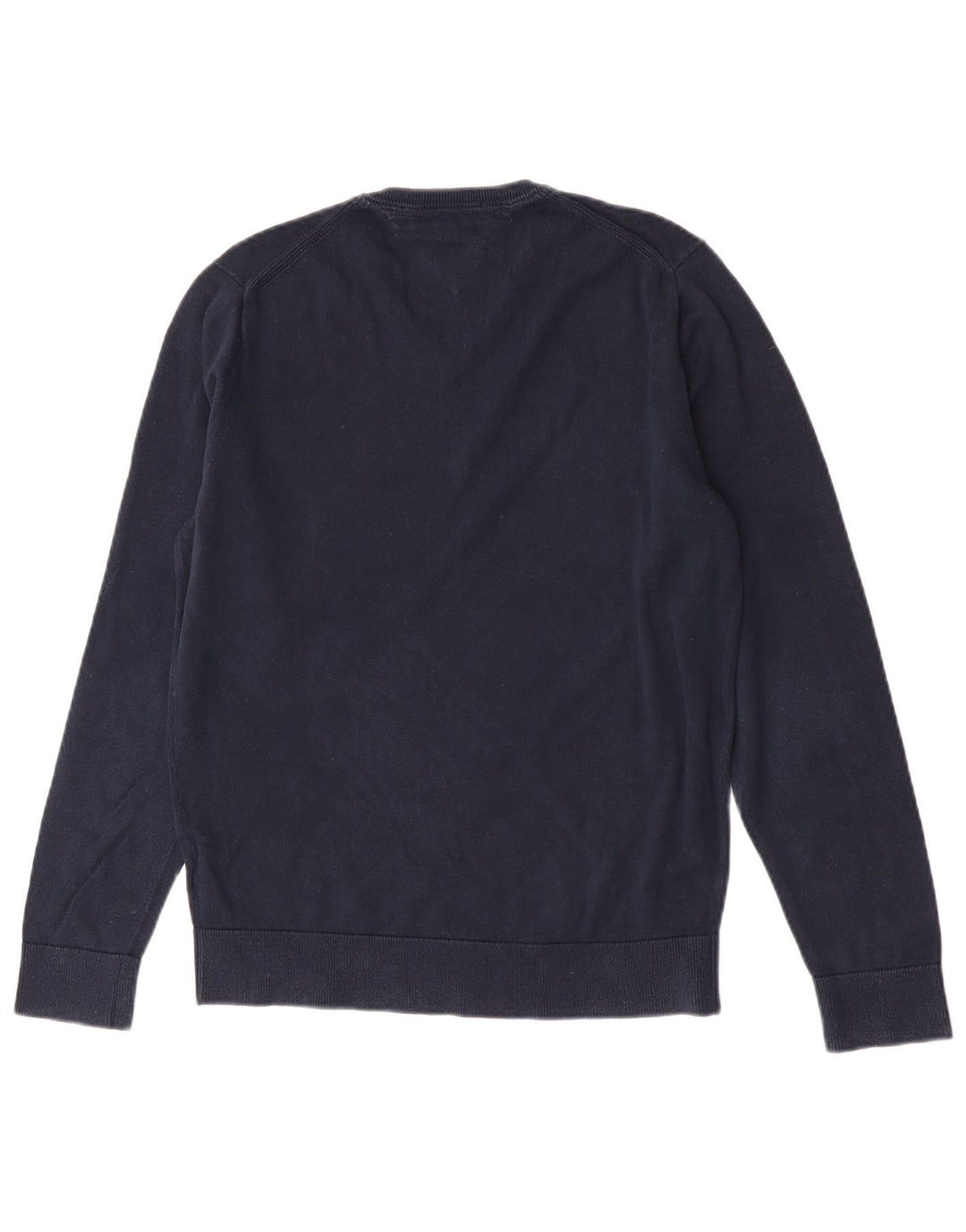 Męski sweter Tommy Hilfiger z dekoltem w kształcie litery V, średni granatowy, bawełniany