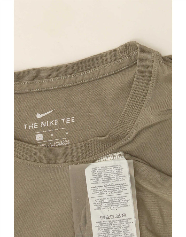 T-shirt męski Nike, duży, bawełniany khaki