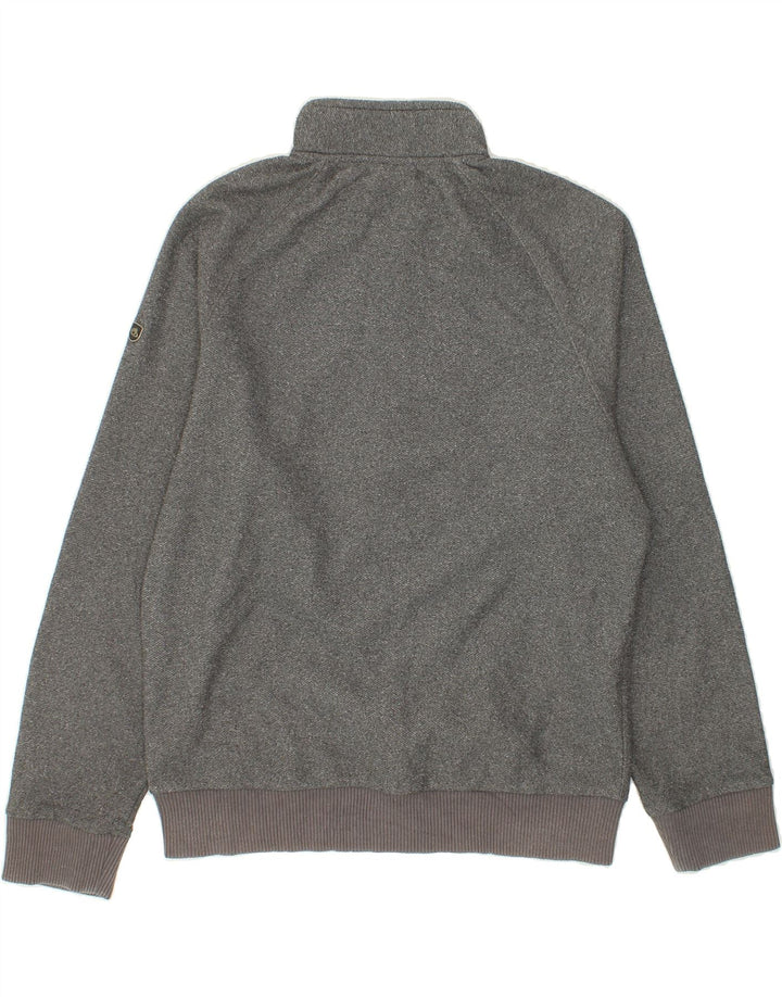 CRAGHOPPERS Mens Zip Neck Sweatshirt Jumper Medium Grey Cotton Vintage CRAGHOPPERS and Second-Hand CRAGHOPPERS from Messina Hembry 