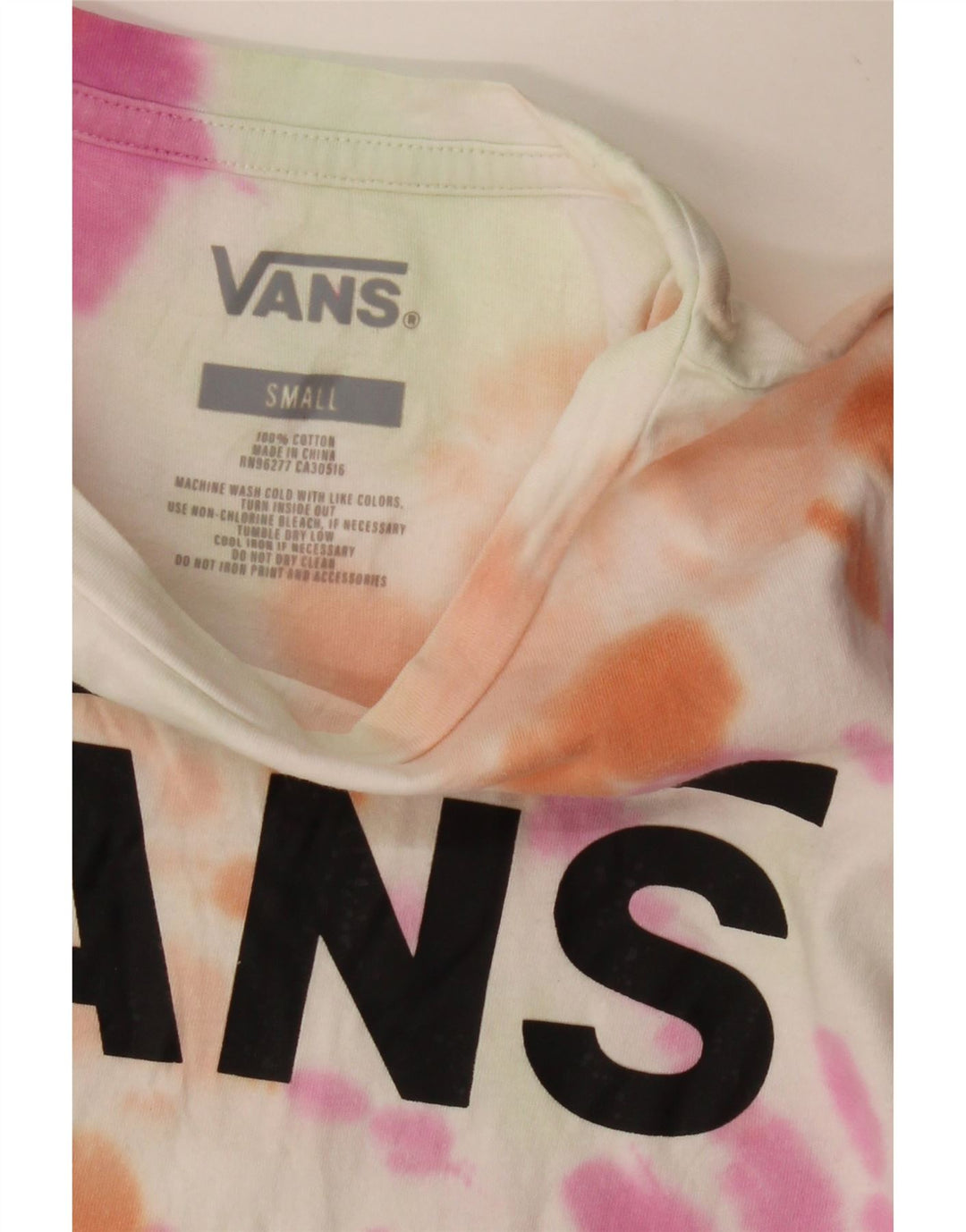Damska koszulka VANS Crop Graphic Top UK 8 Small Multicolored Tie Dye