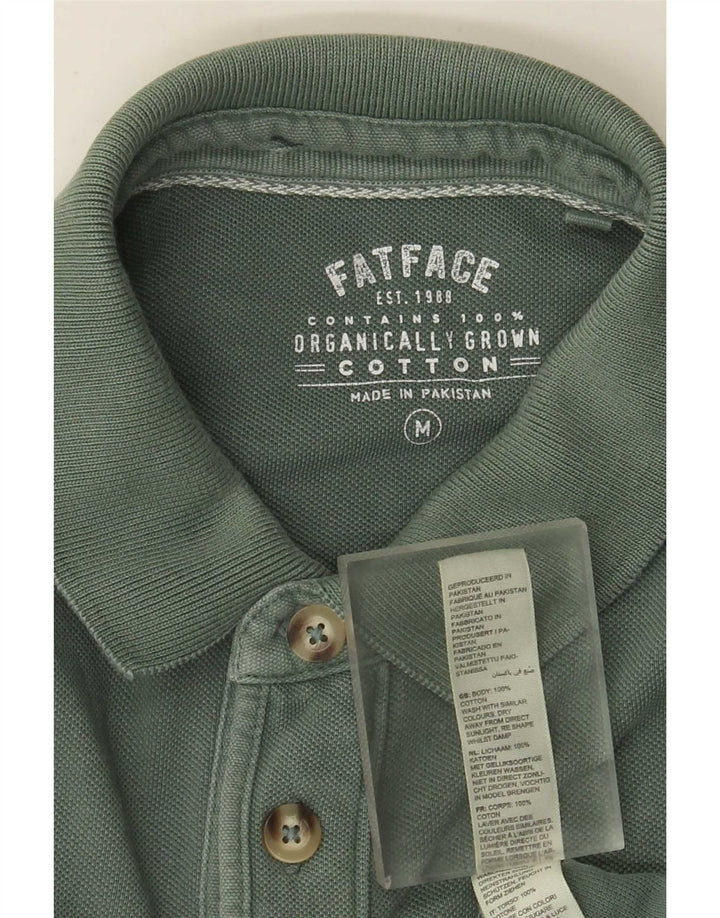 Męska koszulka polo Fat Face, średnia, zielona bawełna